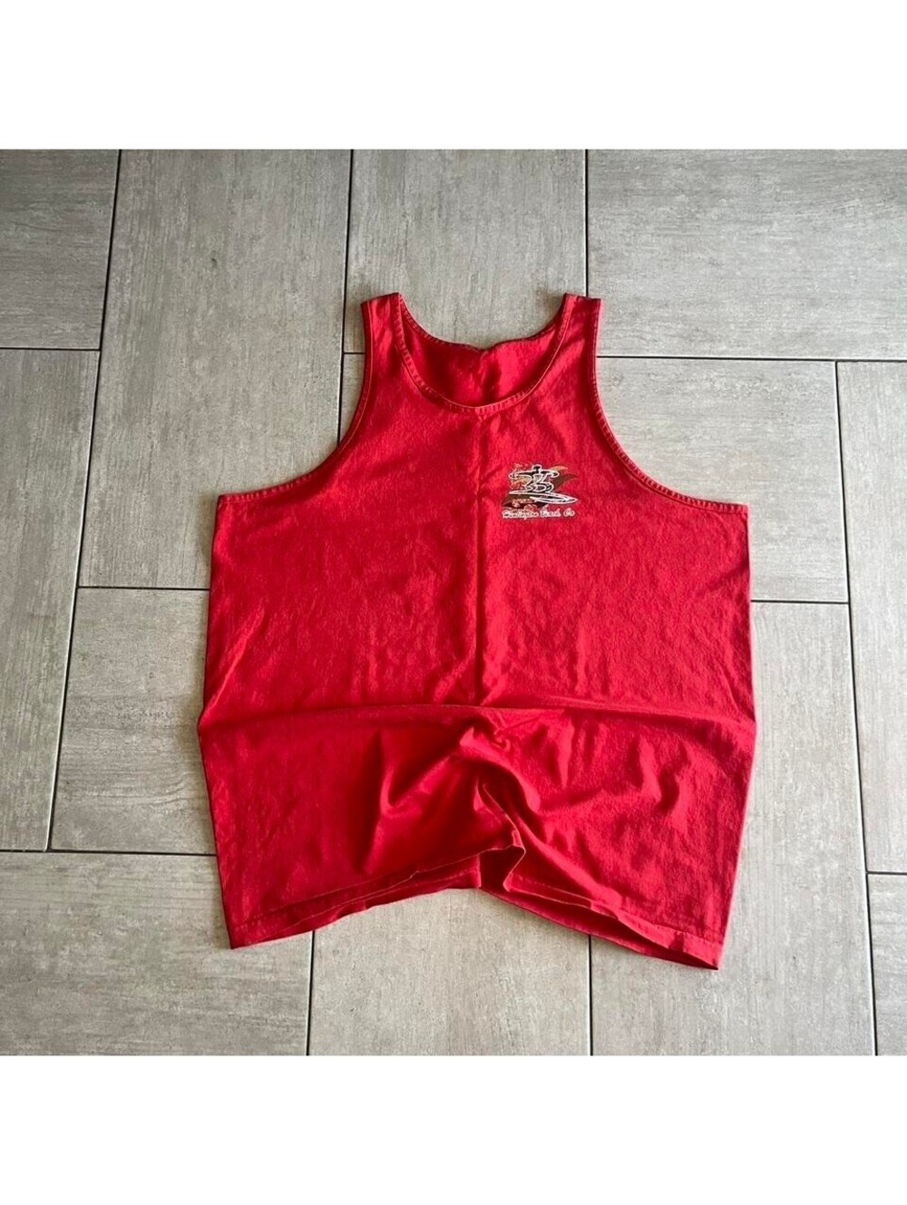 Huntington Beach Ca Red Surf Tank Top
